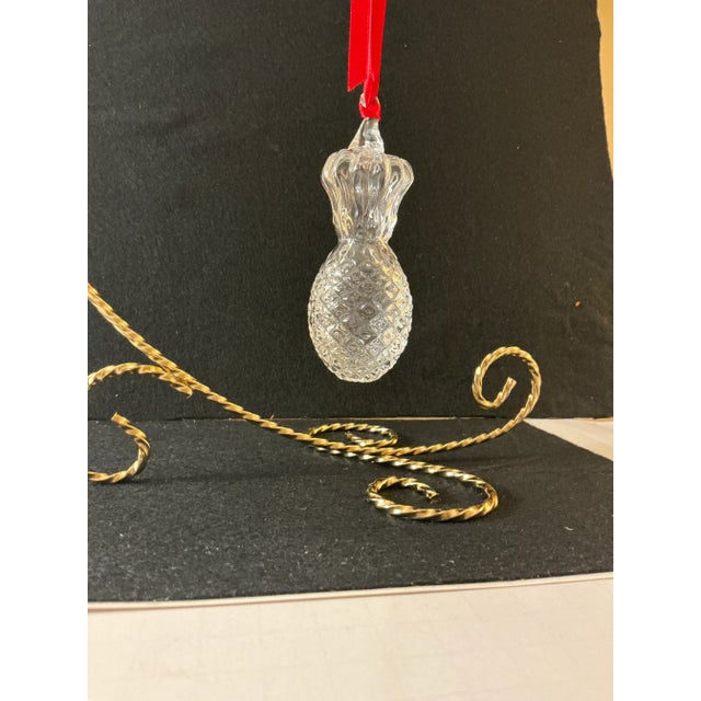 Early 21st Century Steuben “Pineapple” Christmas Tree Ornament For Sale - Image 5 of 7