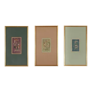 Framed Antique Chinese Textiles Qing Dynasty Provenance - Set of 3