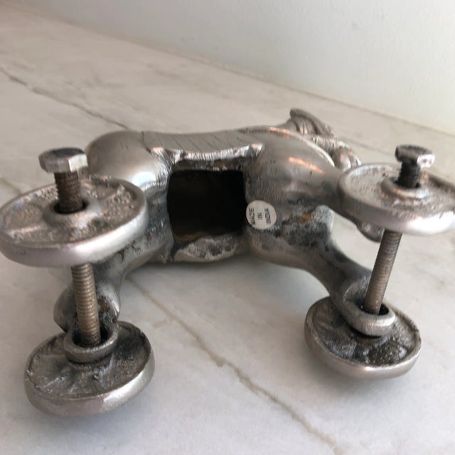 Early 20th Century Early 20th Century Small Metal Horse on Wheels Sculpture/Toy, Made in India For Sale - Image 5 of 6