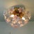 Murano Style Flush Mount Light Pink Flower Ceiling Light Glass Chandelier For Sale - Image 6 of 14