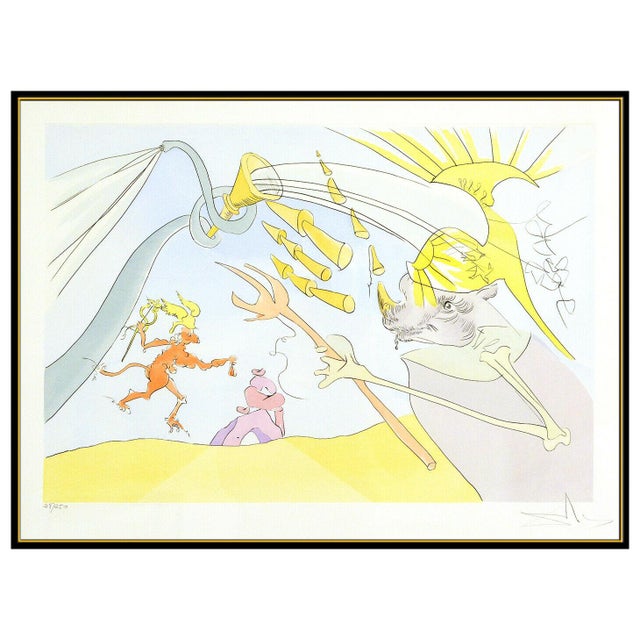 Salvador Dali Authentic Pochoir color engraving on Arches Paper, "The Elephant and the Monkey Jupiter", listed with the...