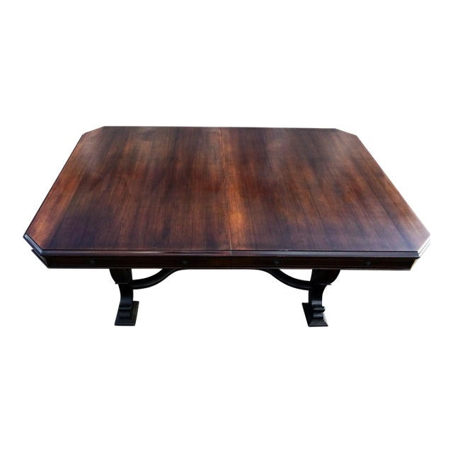 Jacobean Antique Rockford Walnut Trestle Dining Table Sale 1279 For Sale