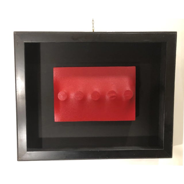 Abstract Red Painting, Acrylic, Framed For Sale - Image 9 of 9