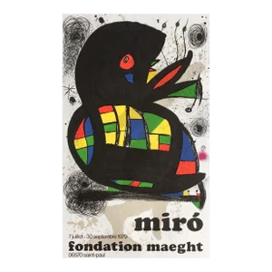 1979 Joan Miro Maeght Fundation Lithograph Poster
