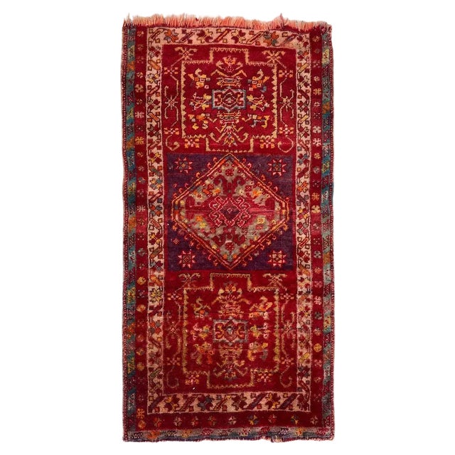 Antique Turkish Yastik Rug For Sale