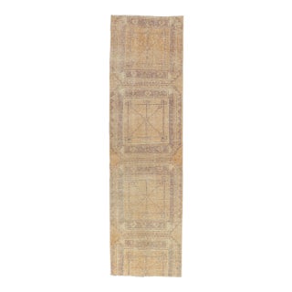 1970s Turkish Oushak Wool Runner Rug For Sale