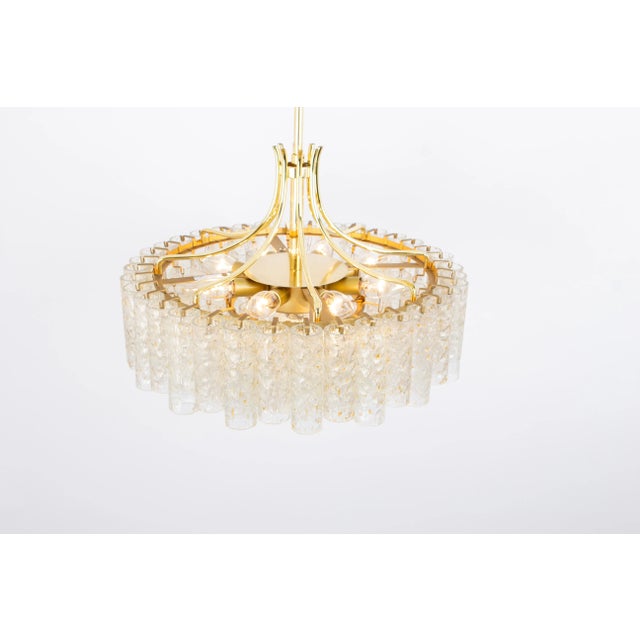 Large Doria Ice Glass Tubes Chandelier, Germany, 1960s For Sale - Image 6 of 12