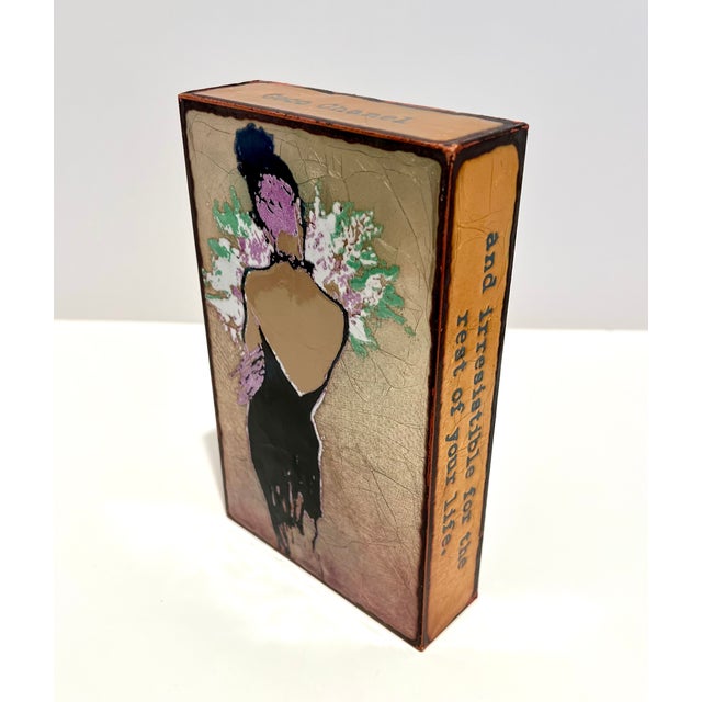 Contemporary Houston Llew Spiritile Timeless #161 – Coco Chanel Quote – Glass Enamel on Copper Wall Art For Sale - Image 3 of 14