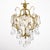 1920s French Crystal Drop Pendant, Antique Brass, Circa 1920 For Sale - Image 5 of 9