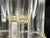 1960s Mid 20th Century Signed Dresden Cut Crystal & Brass Cylinder Table Lamp - With Shade For Sale - Image 5 of 6