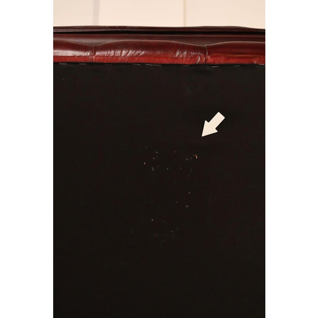 Chesterfield Style Pair of Oxford Red Leather Club Chairs For Sale - Image 18 of 18