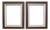 Pair of Dark Wood Picture Frames Fits 12" X 16" Rabbet Opening For Sale
