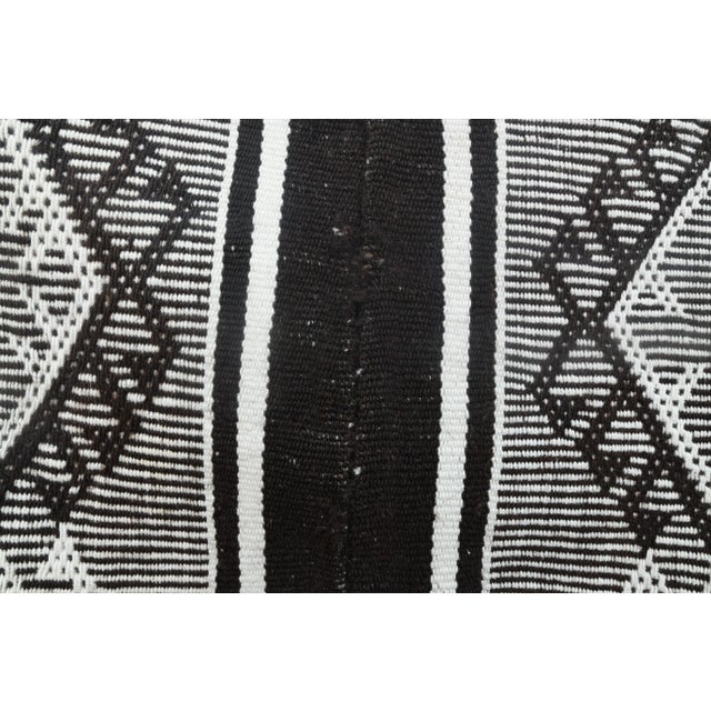 1970s 1970s Vintage Turkish Handmade Wool Cotton Gray Kilim Runner Rug For Sale - Image 5 of 11