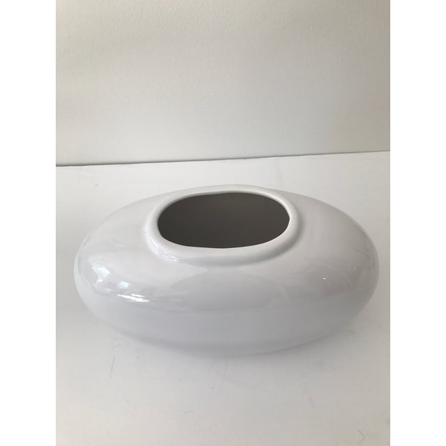 Haeger White Oval Pottery Vase Chairish