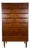 Mid-Century Danish Eight-Drawer Tallboy in Teak For Sale