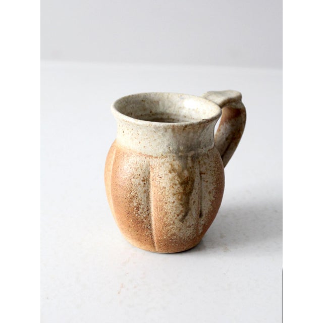 Brown Vintage Studio Pottery Mug For Sale - Image 8 of 12