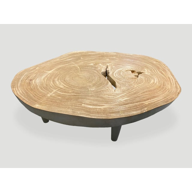 Andrianna Shamaris Amorphous Single Slab Mid-Century Modern Style Coffee Table For Sale - Image 16 of 18