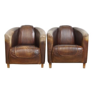 Set of Cowhide Aviator Chairs For Sale