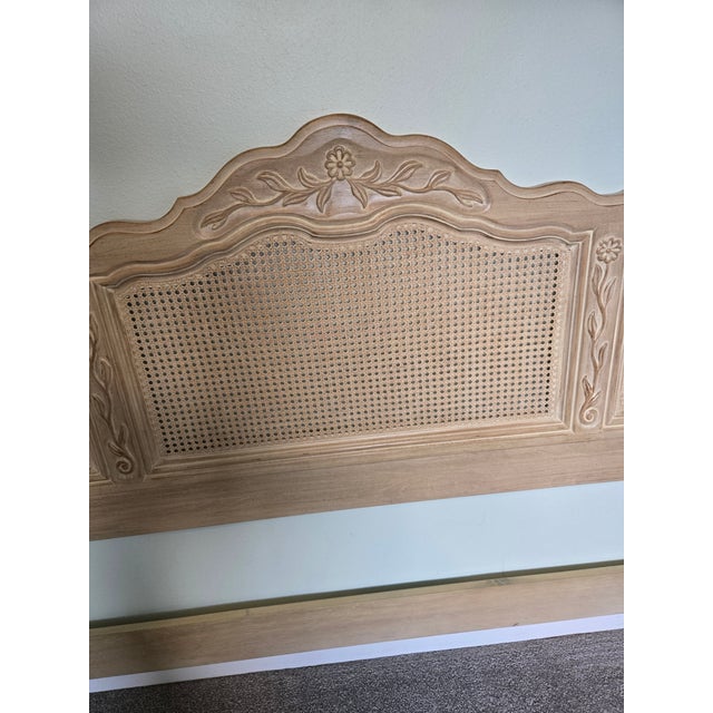 Drexel Cabernet Blanc Queen Headboard & Matching Bedside Tables For Sale - Image 9 of 18