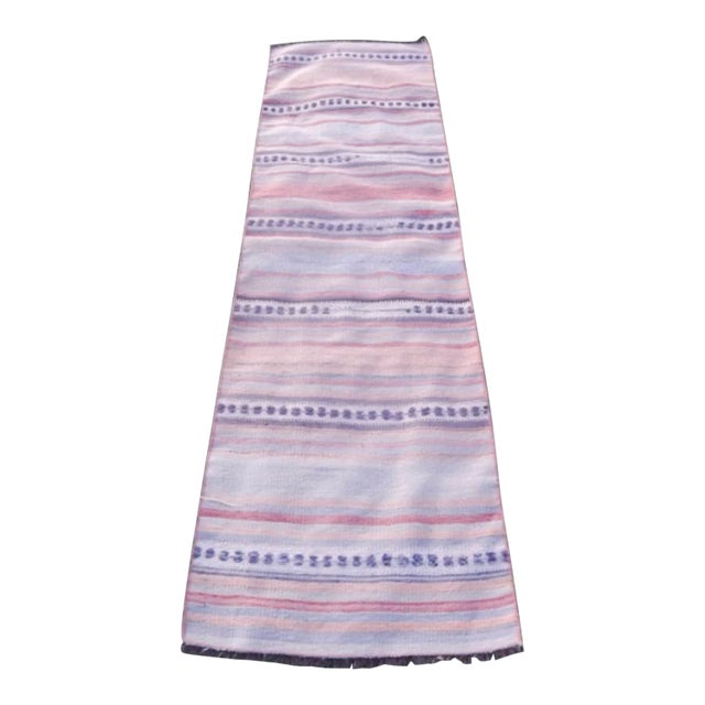 Vintage Striped Turkish Kilim Runner 2′4″ × 8′4″ For Sale