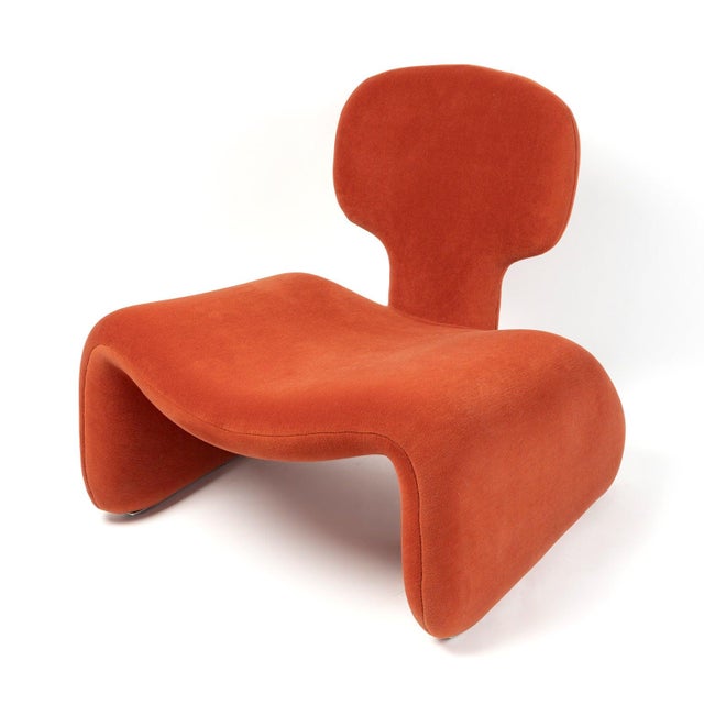 Orange Djinn Lounge Chair attributed to Olivier Mourgue for Airborne, 1965 For Sale - Image 8 of 8