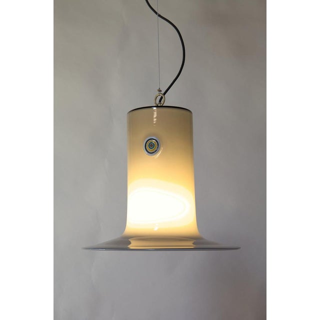 Lattimo Ceiling Lamp in Gray Murano Glass by Gae Aulenti for Vistosi, Murrina For Sale - Image 9 of 18