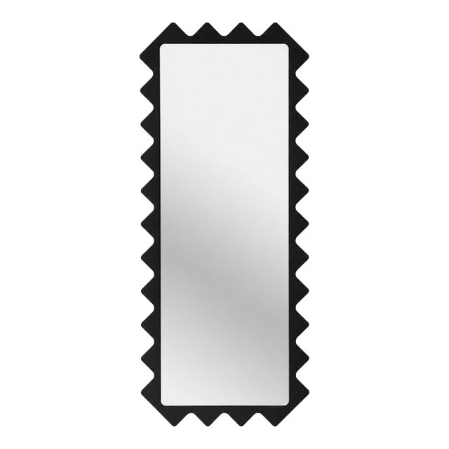 Black Oberig 114 Sculptural Statement Full-Length Wall Mirror For Sale