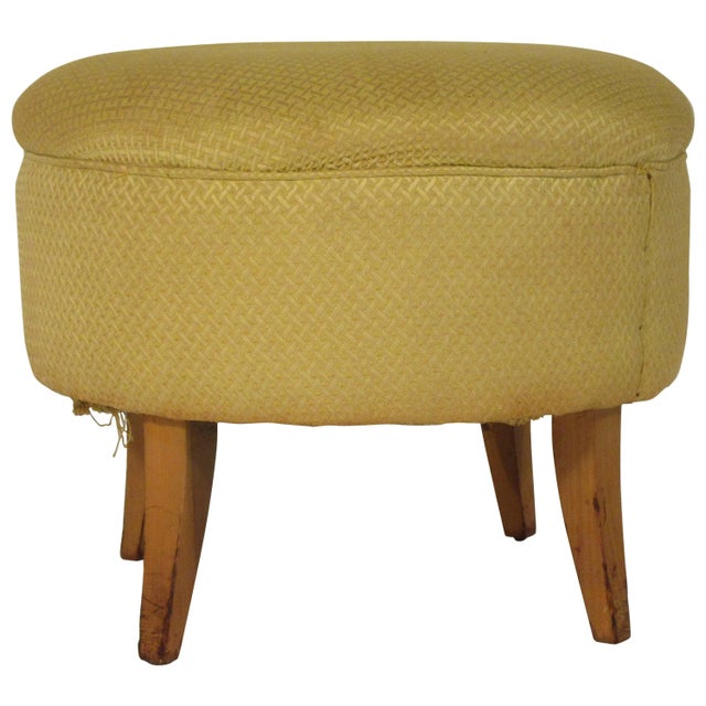 1950s Upholstered Ottoman For Sale - Image 12 of 12