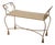 Gold Finish Metal Tassel Bench Made in Italy C 1950/60's For Sale