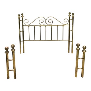 Brass King Size Open Toe Bedframe For Sale