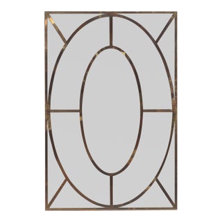 Late 20th Century Indoor Outdoor Designer Mirror Custom Stainless Steel Full Back, Framed For Sale