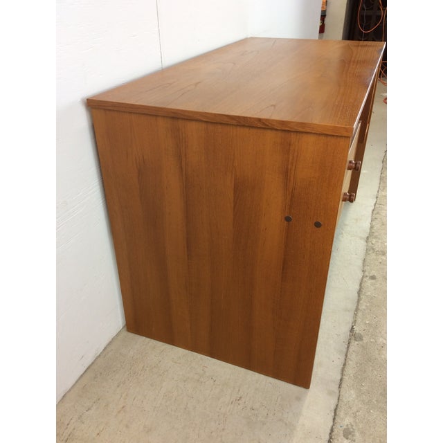 Danish Modern Teak Writing Desk With Two Drawers For Sale - Image 11 of 12