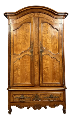 Louis XV Provençal Wardrobe in Walnut and Marquetry, 1750