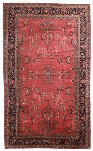 Antique Hand Knotted Wool Turkish Sparta Rug - 9′ × 15′