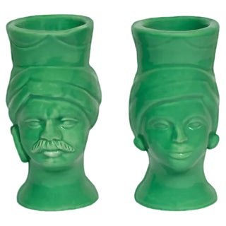 H14 Griffin & Mata Vases from Crita Ceramiche, Set of 2 For Sale