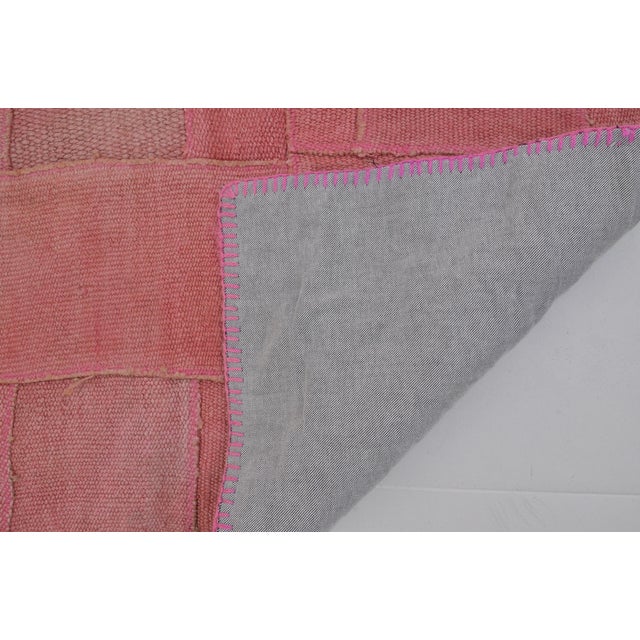 Pink Vintage Hemp Kilim Rug For Sale In Phoenix - Image 6 of 10