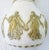 1970s Vintage Roman Decorative Lavabo White With Gold Dancers and Oak Leaves Pottery - 2 Pieces For Sale - Image 5 of 11