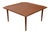 A 1970's Danish coffee table in teak by Paul Jensen for Selig. Square with an upturned lip on each side with a lined...