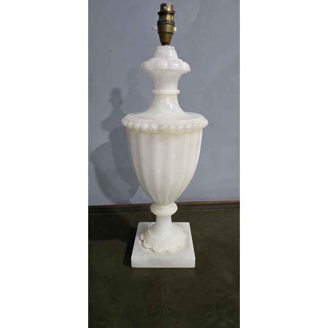 Large Alabaster Table Lamp, 1920s For Sale - Image 6 of 7