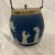 English Late 19th Century Wedgwood Cobalt Blue Biscuit Barrel For Sale - Image 3 of 5