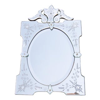Vintage Venetian Style Mirror in Beveled Glass For Sale