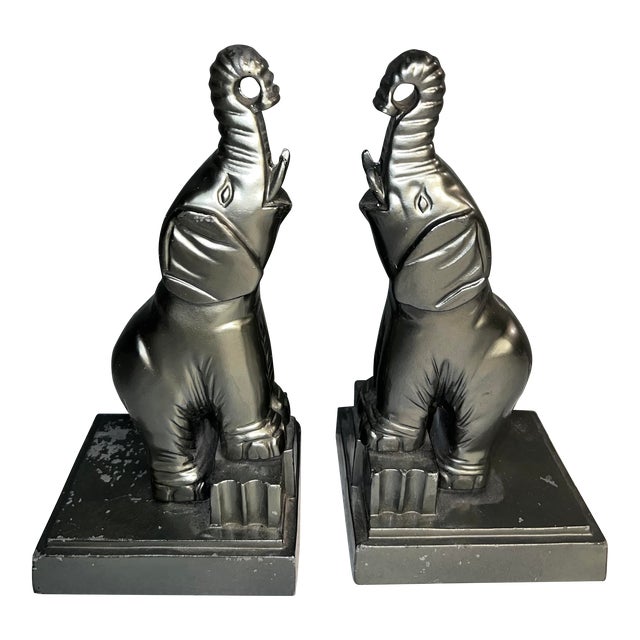 1940s Art Deco Elephant Bookends a Pair Chairish