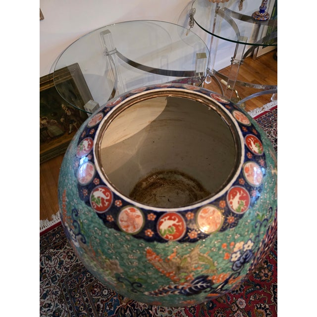 Antique Museum Asian Porcelain Signed Palace Jar For Sale - Image 10 of 15