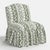 Textile Ashburn Ruffle Slipper Chair in Linny Ikat Sage For Sale - Image 7 of 7