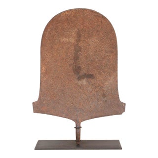Antique African Iron Spade Currency on Custom Stand For Sale