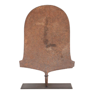 Antique African Iron Spade Currency on Custom Stand