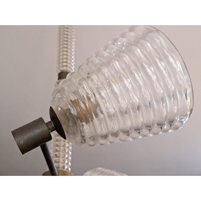 Modern Chandelier in Glass, 1970s For Sale - Image 6 of 8