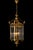 Art Deco Classical Lantern Brass Glass Gold Pendant Lighting Lanterne For Sale - Image 3 of 9