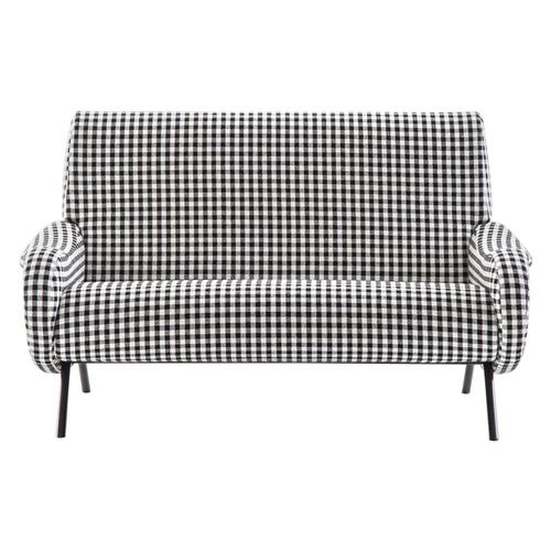 Iconic Edition Black and White Lady Divano Sofa by Marco Zanuso for Cassina For Sale - Image 6 of 6