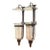 Vintage, Brass and Blown Glass, Hurricane Wall Sconces, With Smoke Bells, by Chapman - Pair For Sale